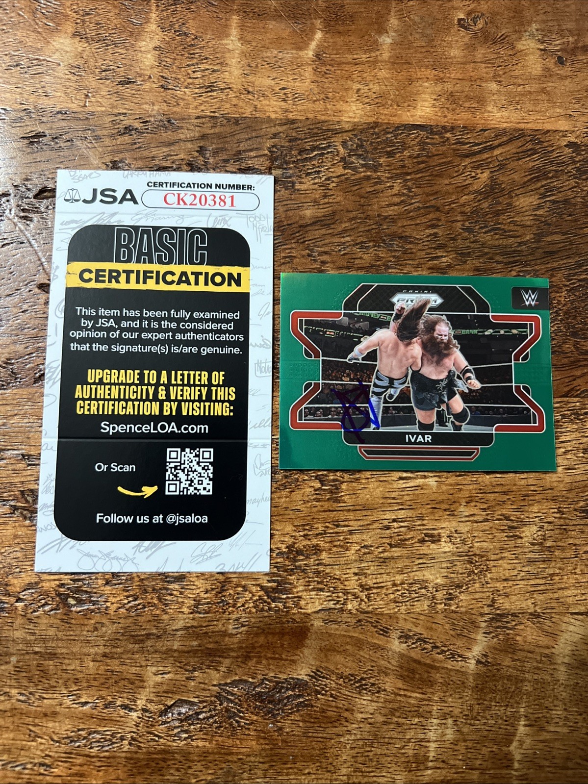 Ivar IP Signed Panini Prizm Card JSA Coa Autographed WWE