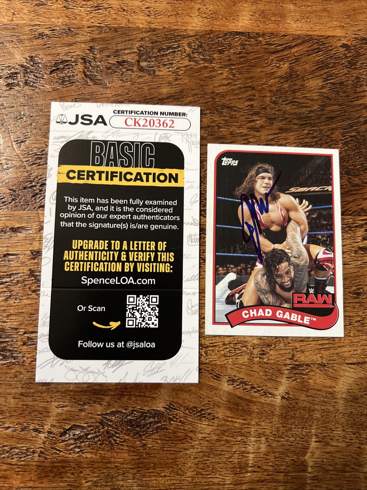 Chad Gable IP Signed Topps Card JSA Coa Autographed WWE