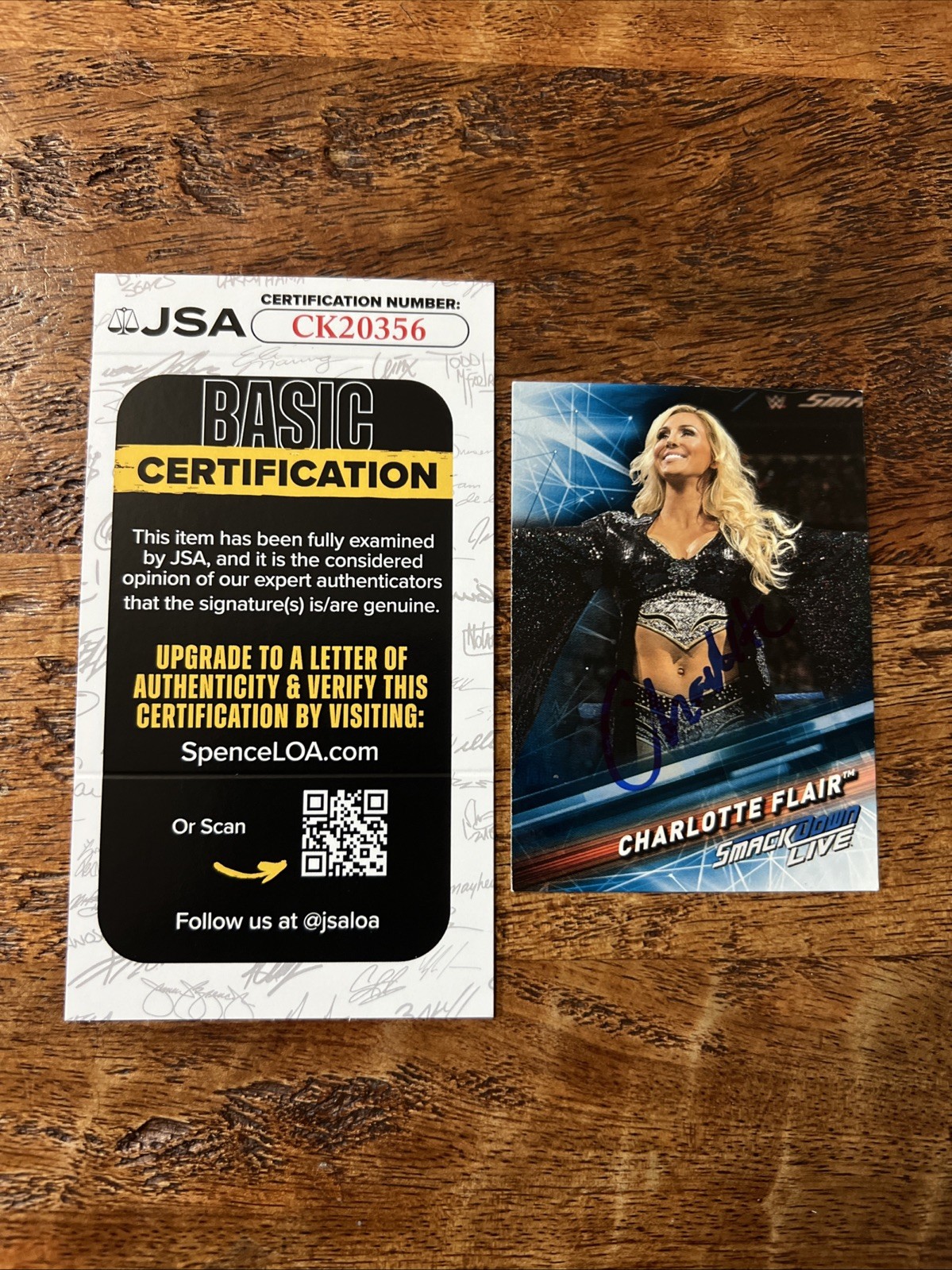Charlotte Flair IP Signed Topps Card JSA Coa Autographed WWE