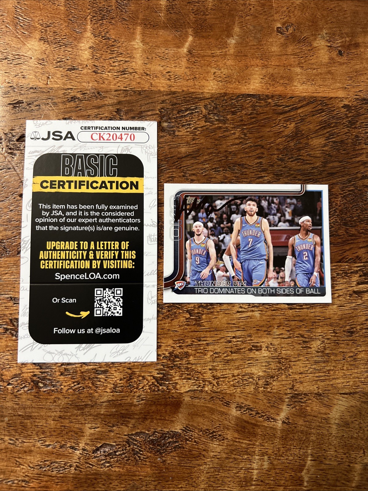 Mark Daigneault IP Signed Topps Oklahoma City Thunder Card JSA Coa Autographed