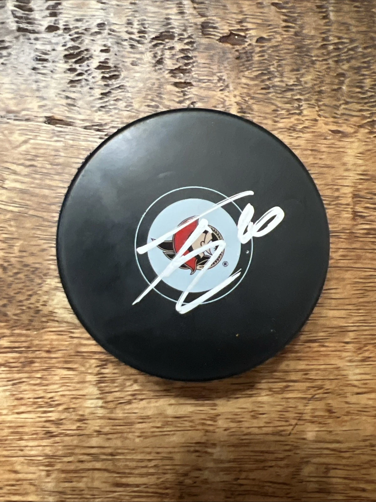 Fabian Zetterlund Signed Ottawa Senators Puck PSA DNA Autographed