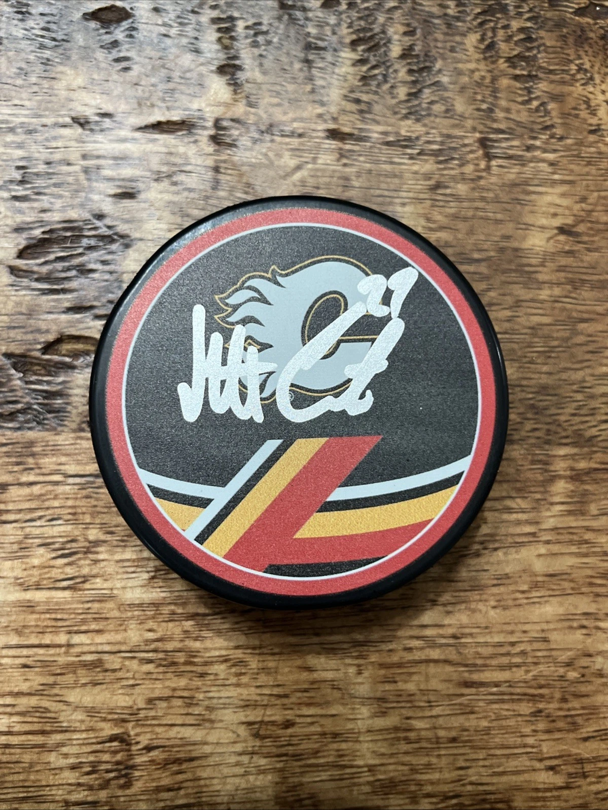 Matt Coronato Signed Calgary Flames Puck JSA Coa Autographed