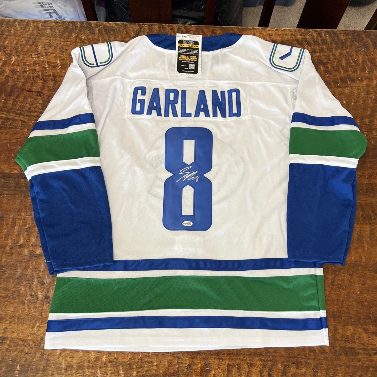 Conor Garland Signed Vancouver Canucks Jersey JSA Coa Autographed