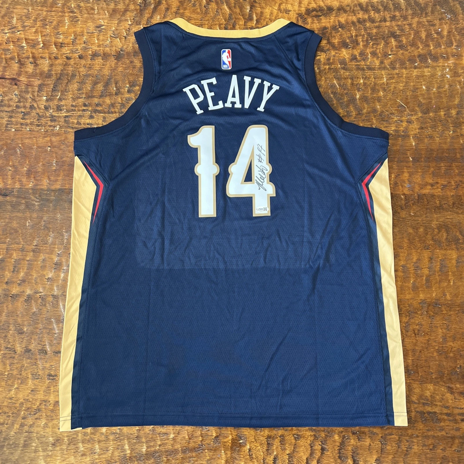 Micah Peavy Signed New Orleans Pelicans Jersey JSA Coa Autographed