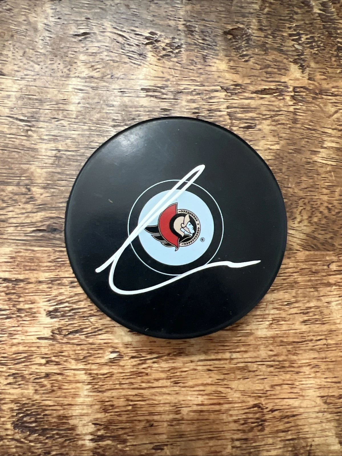 Thomas Chabot Signed Ottawa Senators Hockey Puck JSA Coa Autographed