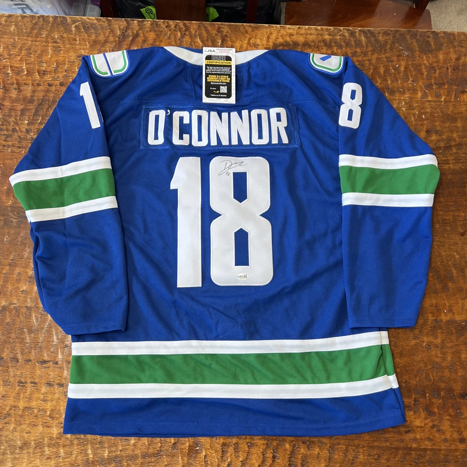 Drew O'Connor Signed Vancouver Canucks Jersey JSA Coa Autographed