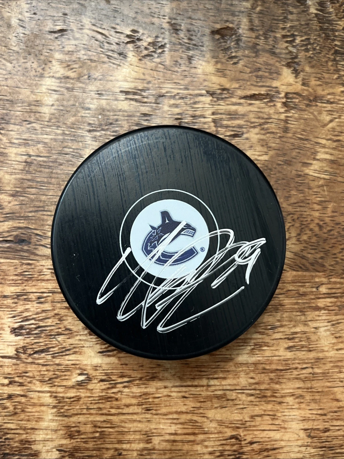 Marcus Pettersson Signed Vancouver Canucks Puck JSA Coa Autographed