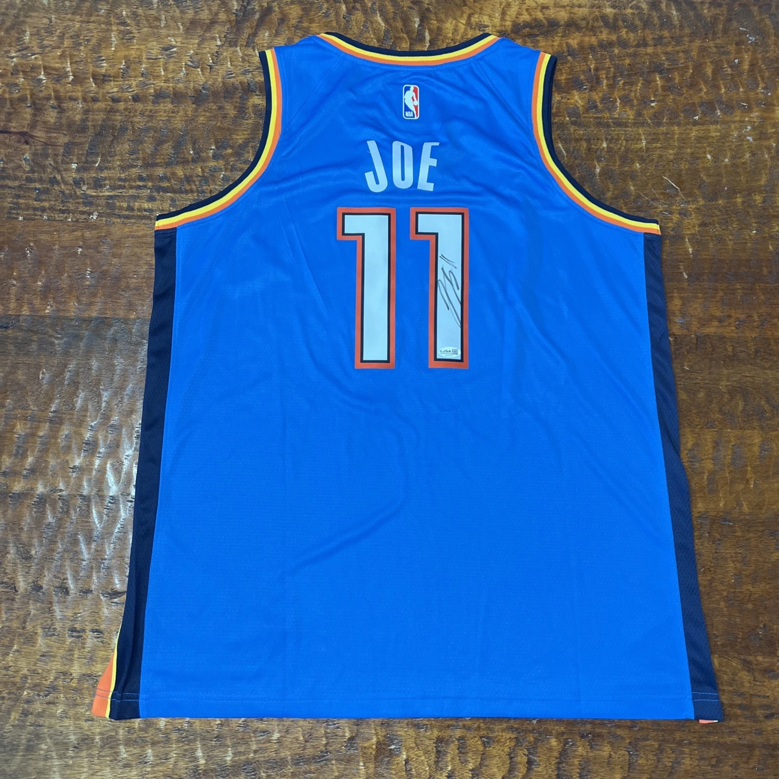 Isaiah Joe Signed Oklahoma City Thunder Jersey JSA Coa Autographed