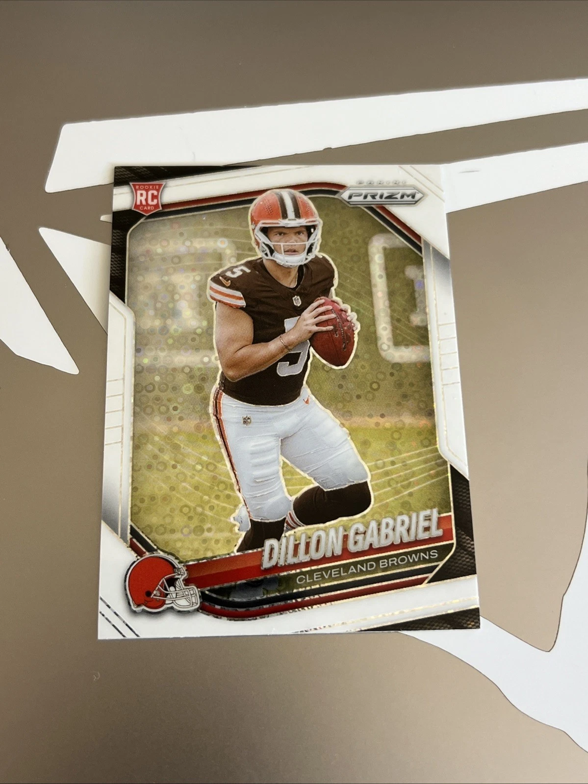 2025 Prizm Dillon Gabriel #372 White Disco Prizm RC BROWNS Card