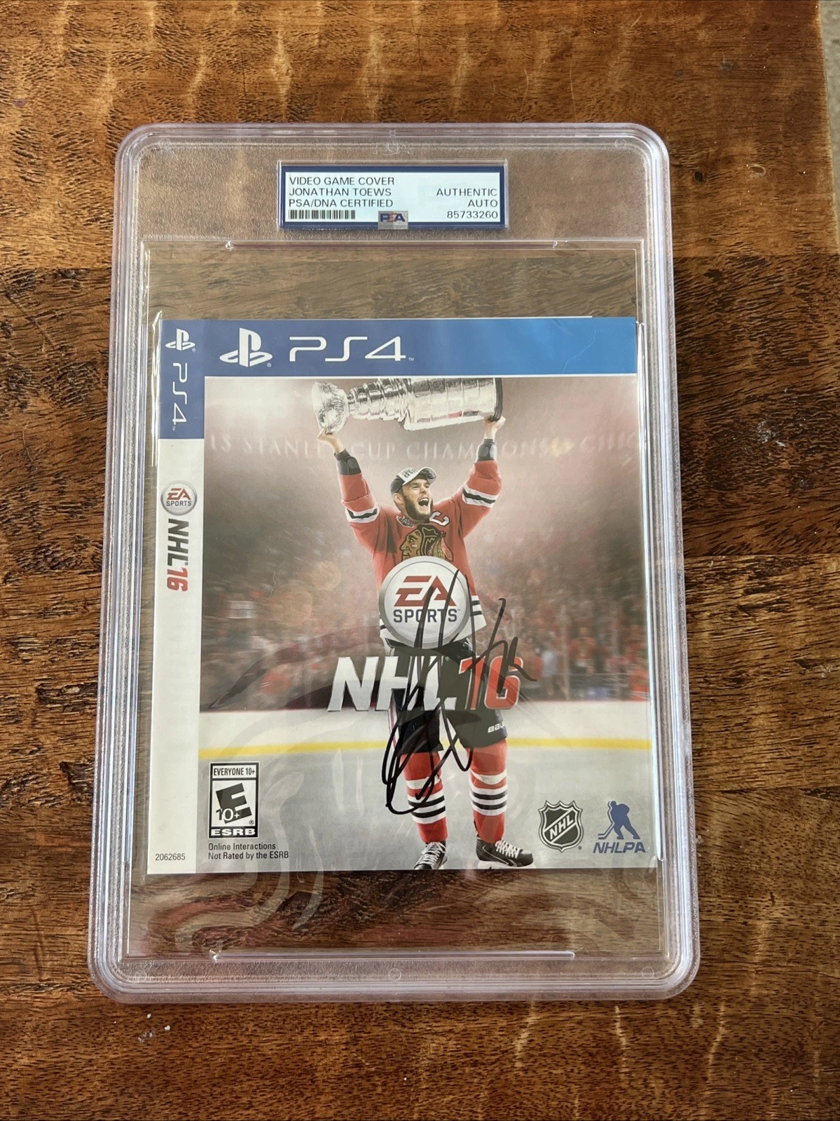 Jonathan Toews Signed NHL 16 PlayStation 4 Video Game Cover PSA/DNA Autographed