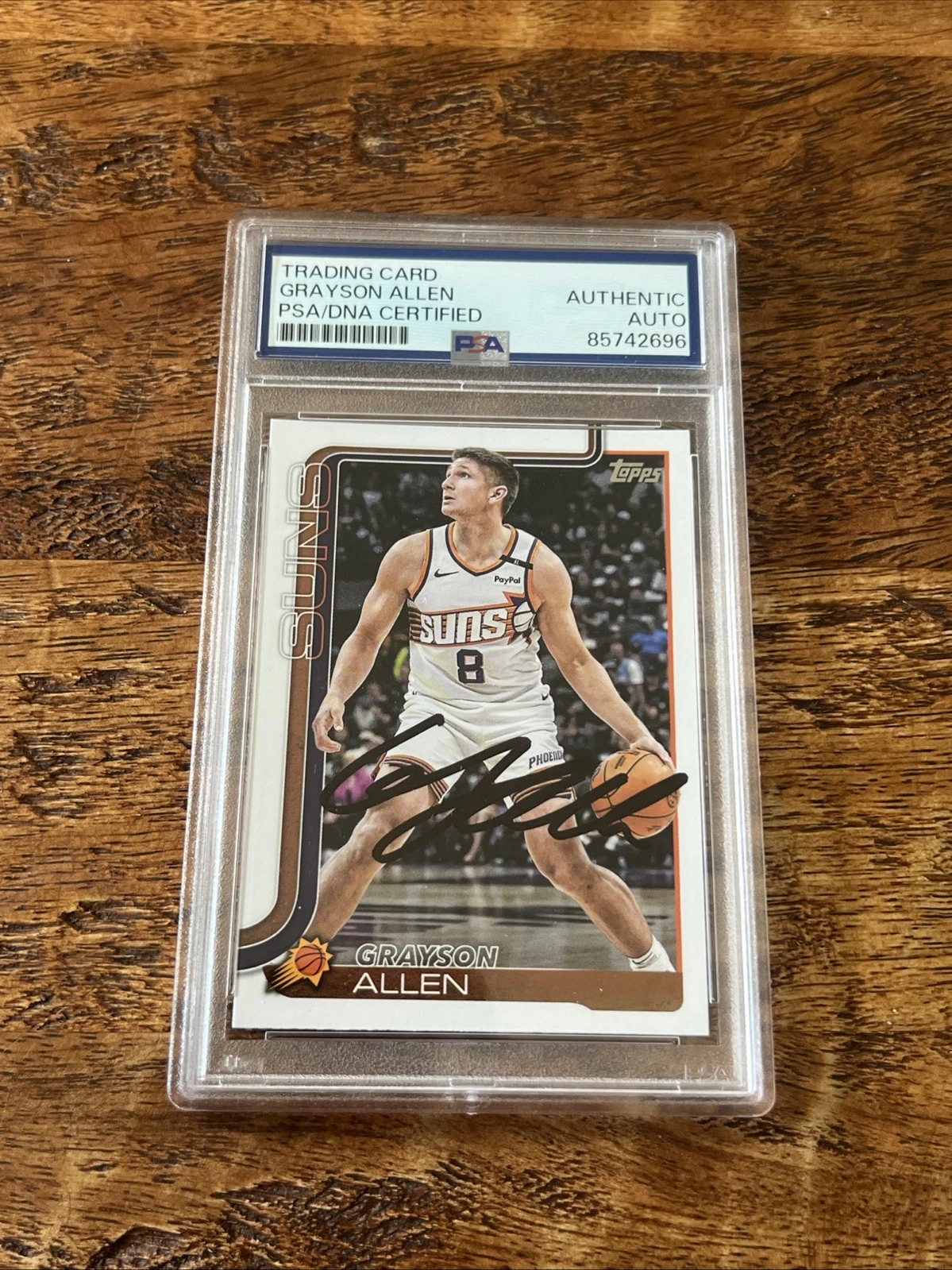 Grayson Allen IP Signed Topps Card Psa Dna Coa Slab Autographed Suns