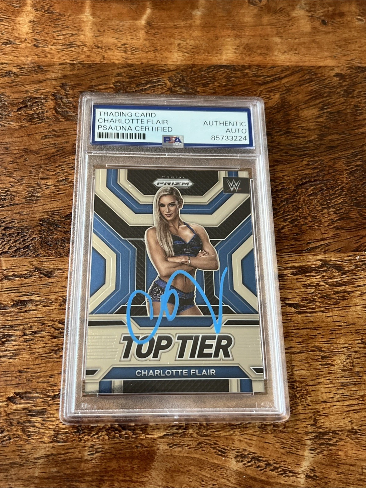 Charlotte Flair IP Signed Panini Prizm Card Psa Dna Coa Slab Autographed WWE