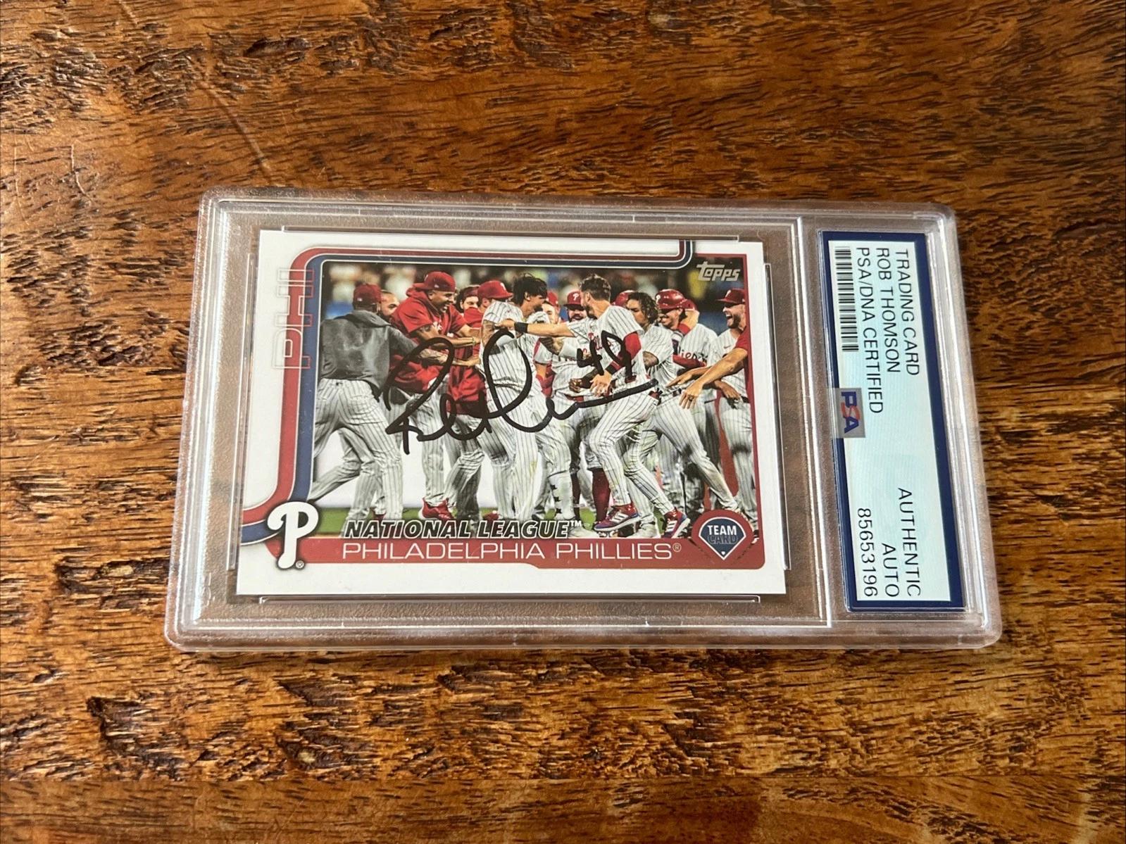 Rob Thomson IP Signed Topps Card Psa Dna Coa Slab Autographed Phillies