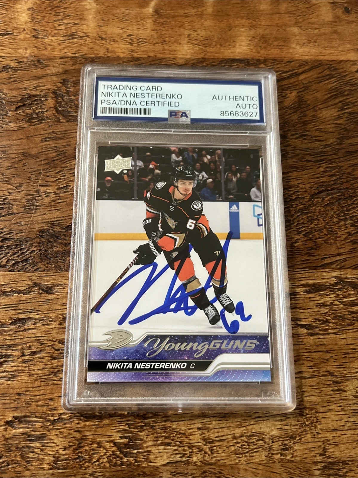Nikita Nesterenko IP Signed UD Young Guns Card PSA DNA Slab Ducks Autographed