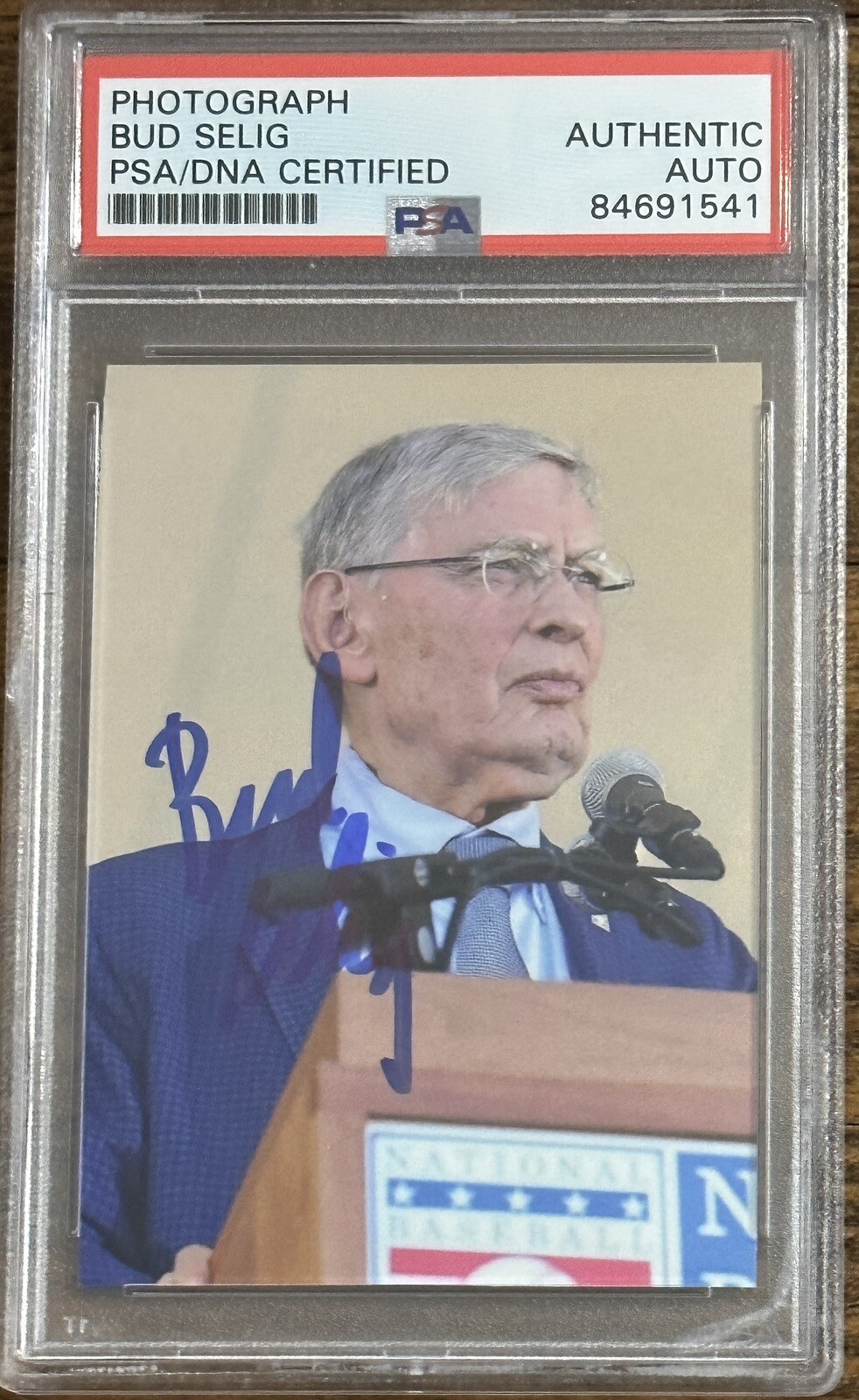 BUD SELIG MLB SIGNED PHOTOGRAPH PSA DNA CERTIFIED AUTOGRAPH PICTURE HOF BREWERS