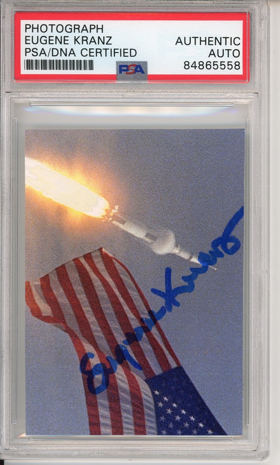 NASA FLIGHT DIRECTOR EUGENE KRANZ SIGNED PHOTOGRAPH PSA DNA COA AUTOGRAPH SPACE