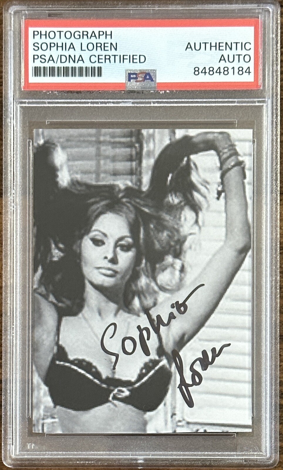 SOPHIA LOREN AUTOGRAPH PICTURE PSA DNA CERTIFIED SIGNED SEXY LINGERIE PHOTOGRAPH