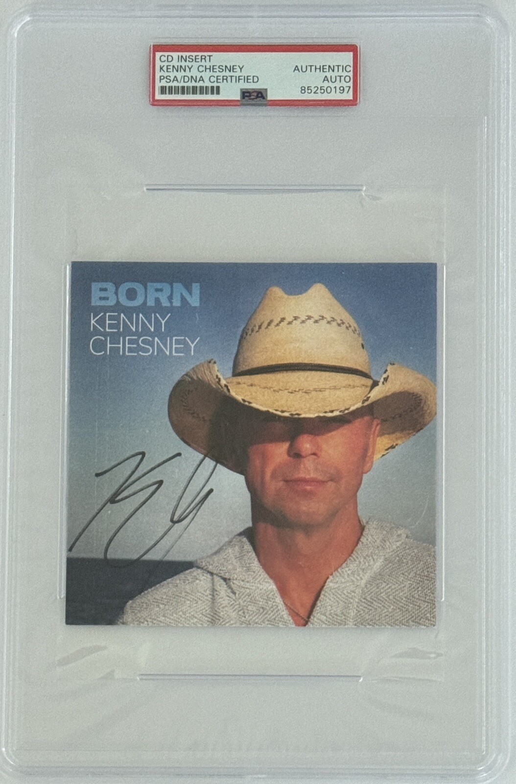 SIGNED Kenny Chesney Born Album CD Cover Art Card Photograph Picture PSA DNA COA