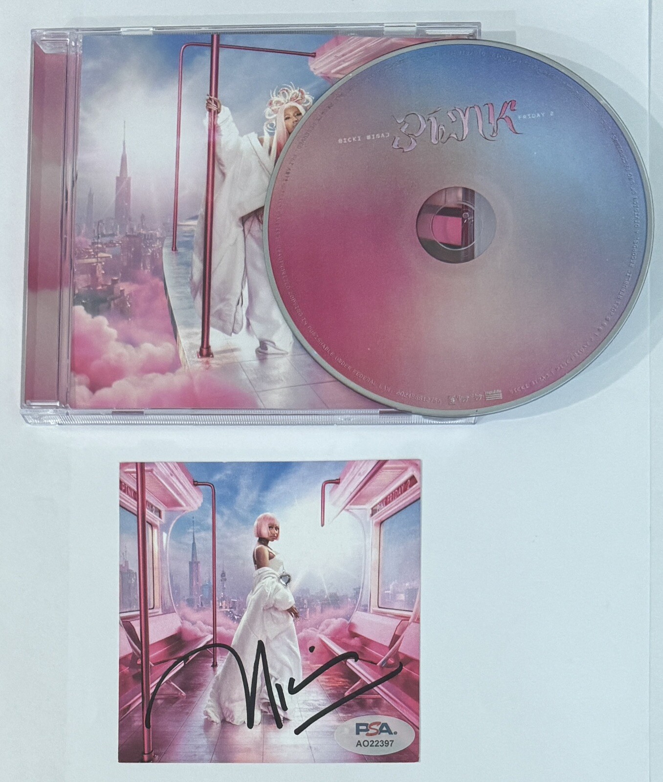 Nicki Minaj Pink Friday 2 CD & SIGNED Cover Photograph Autographed PSA DNA COA