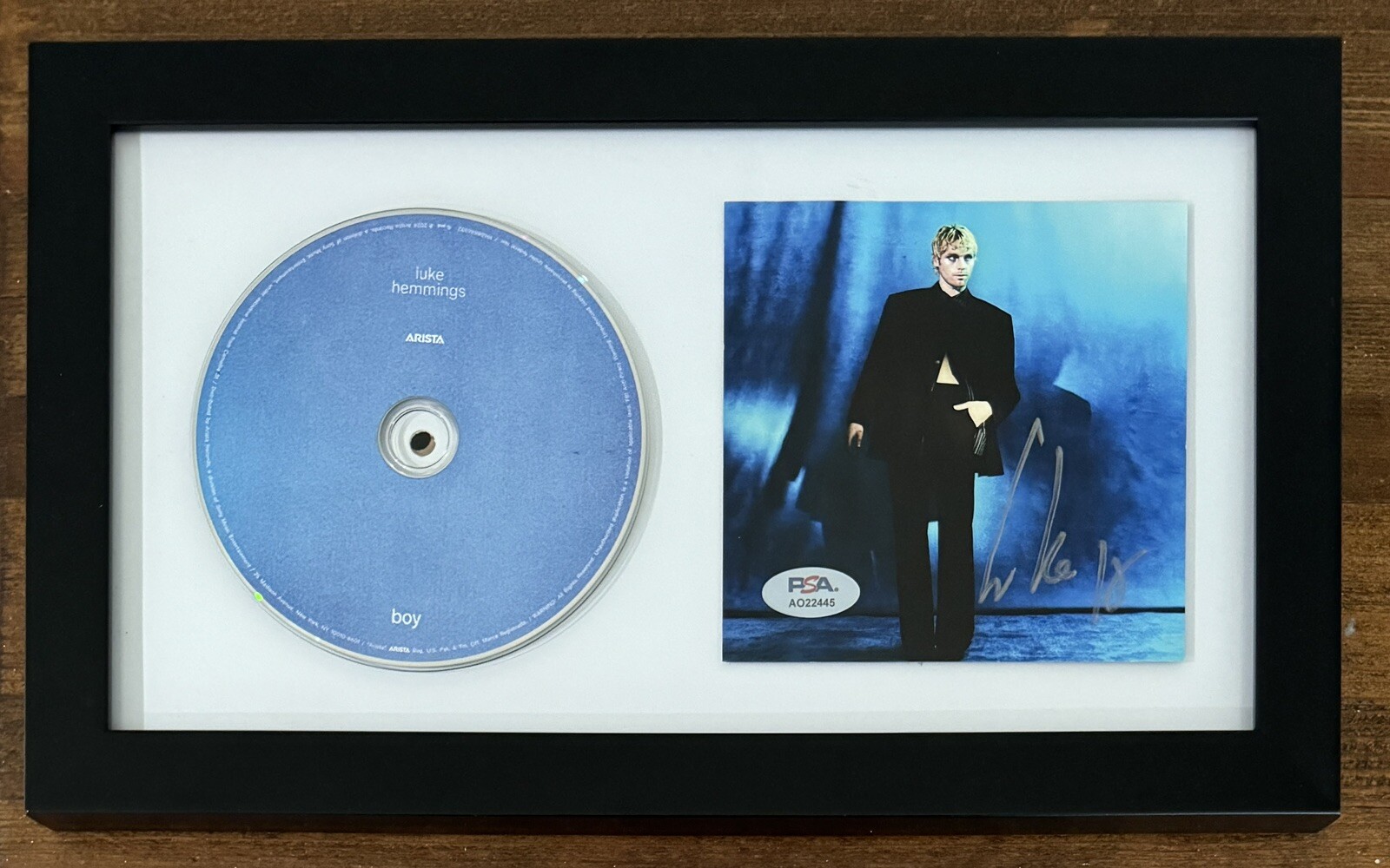 FRAMED SIGNED Luke Hemmings BOY CD & Cover Photograph PSA DNA COA One Direction