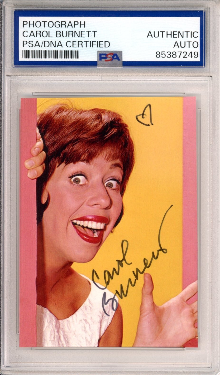 CAROL BURNETT SIGNED YOUNG & FUN PICTURE PHOTOGRAPH PSA DNA COA AUTOGRAPHED