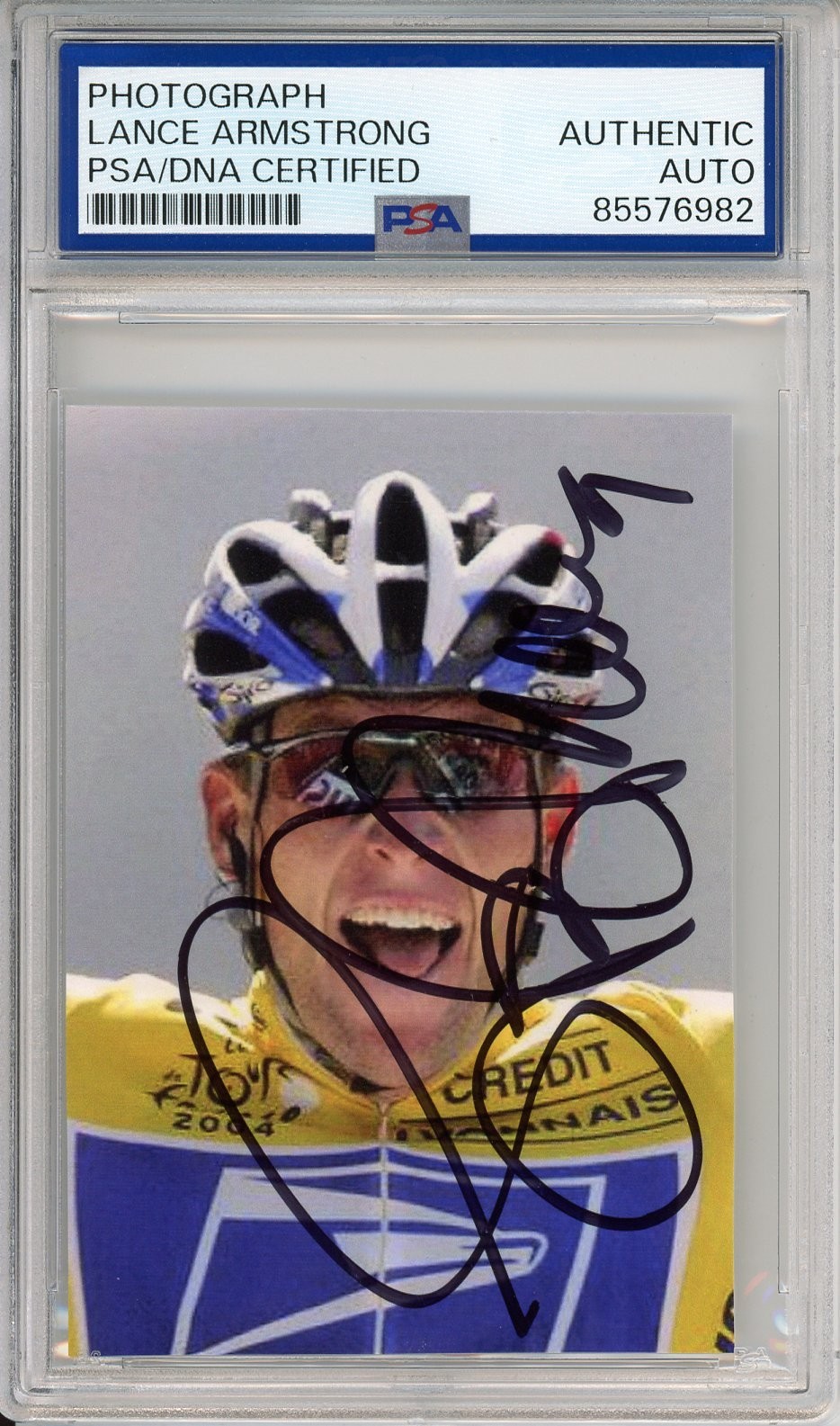 LANCE ARMSTRONG SIGNED PHOTOGRAPH PICTURE TEAM USA CYCLING AUTOGRAPHED PSA DNA