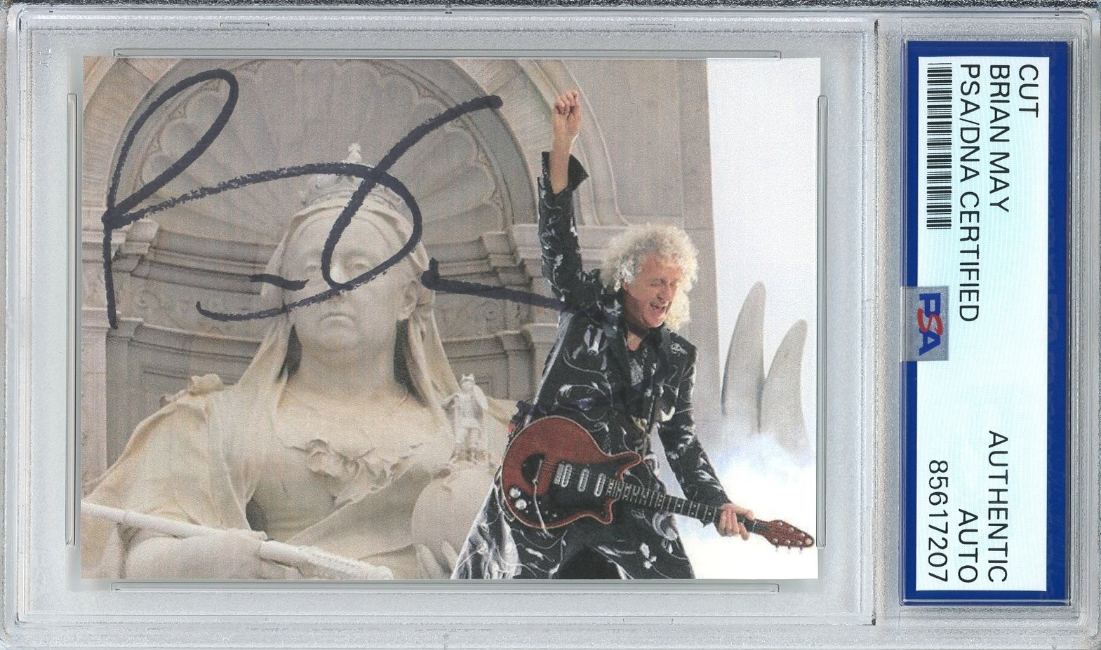 Brian May SIGNED QUEEN Guitar Band Photo Picture Cut PSA DNA COA Autographed