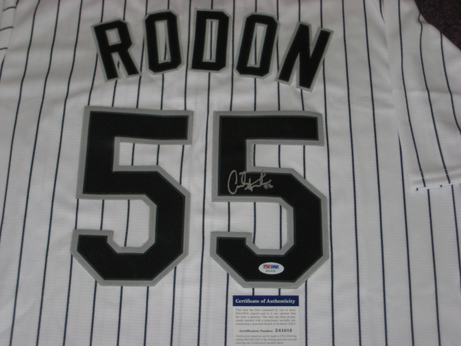 CARLOS RODON Signed WHITE Chicago WHITE SOX Majestic Replica Jersey w/ PSA COA