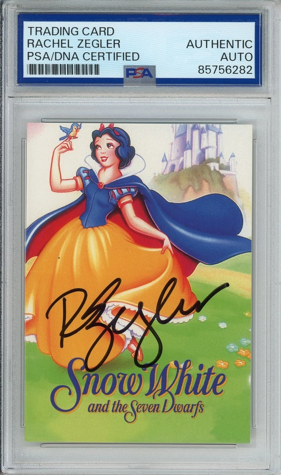 1994 SKYBOX DISNEY SNOW WHITE TITLE CARD SIGNED RACHEL ZEGLER PSA DNA COA RARE