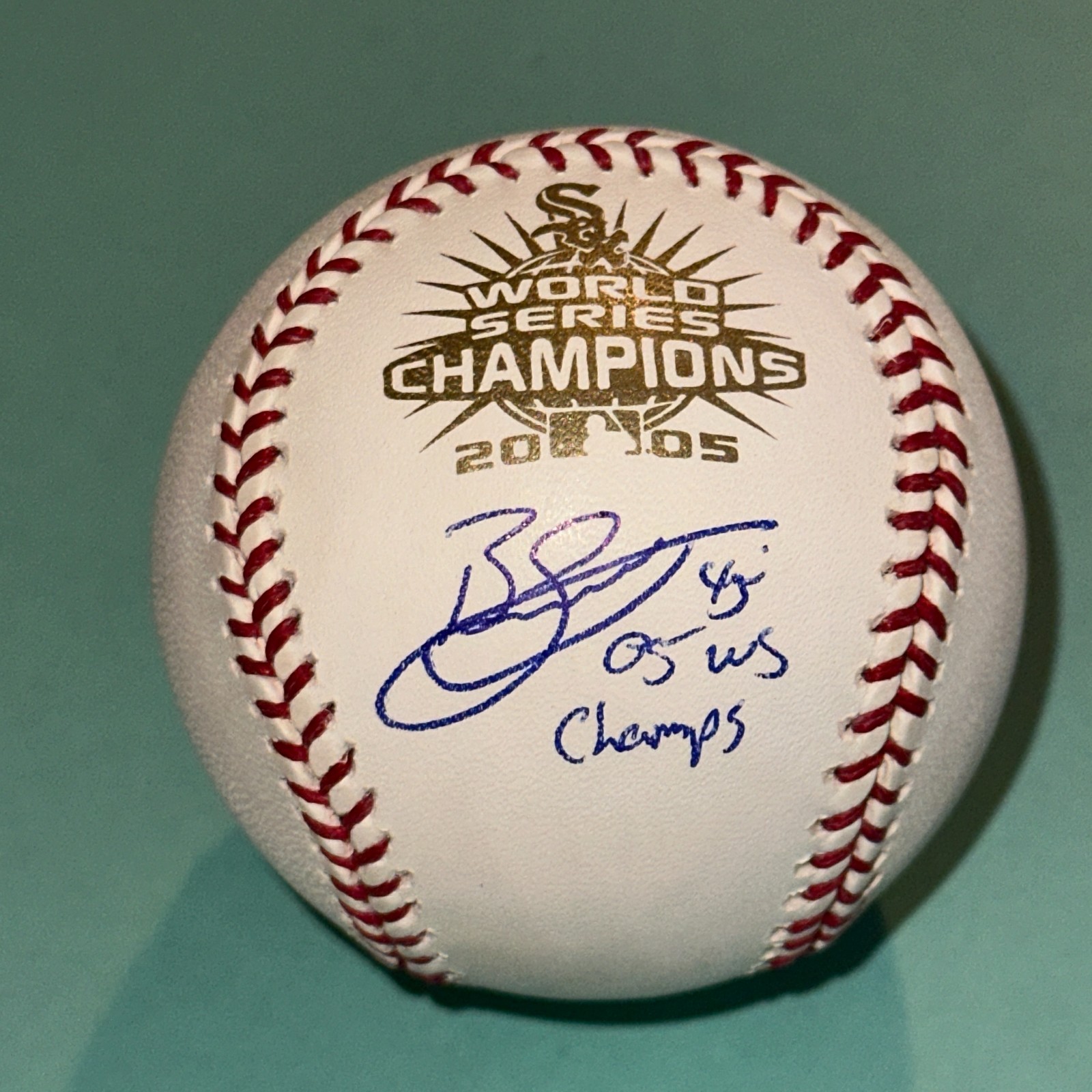 BOBBY JENKS Signed Official 2005 WORLD SERIES Baseball Beckett BAS w/ INSCR