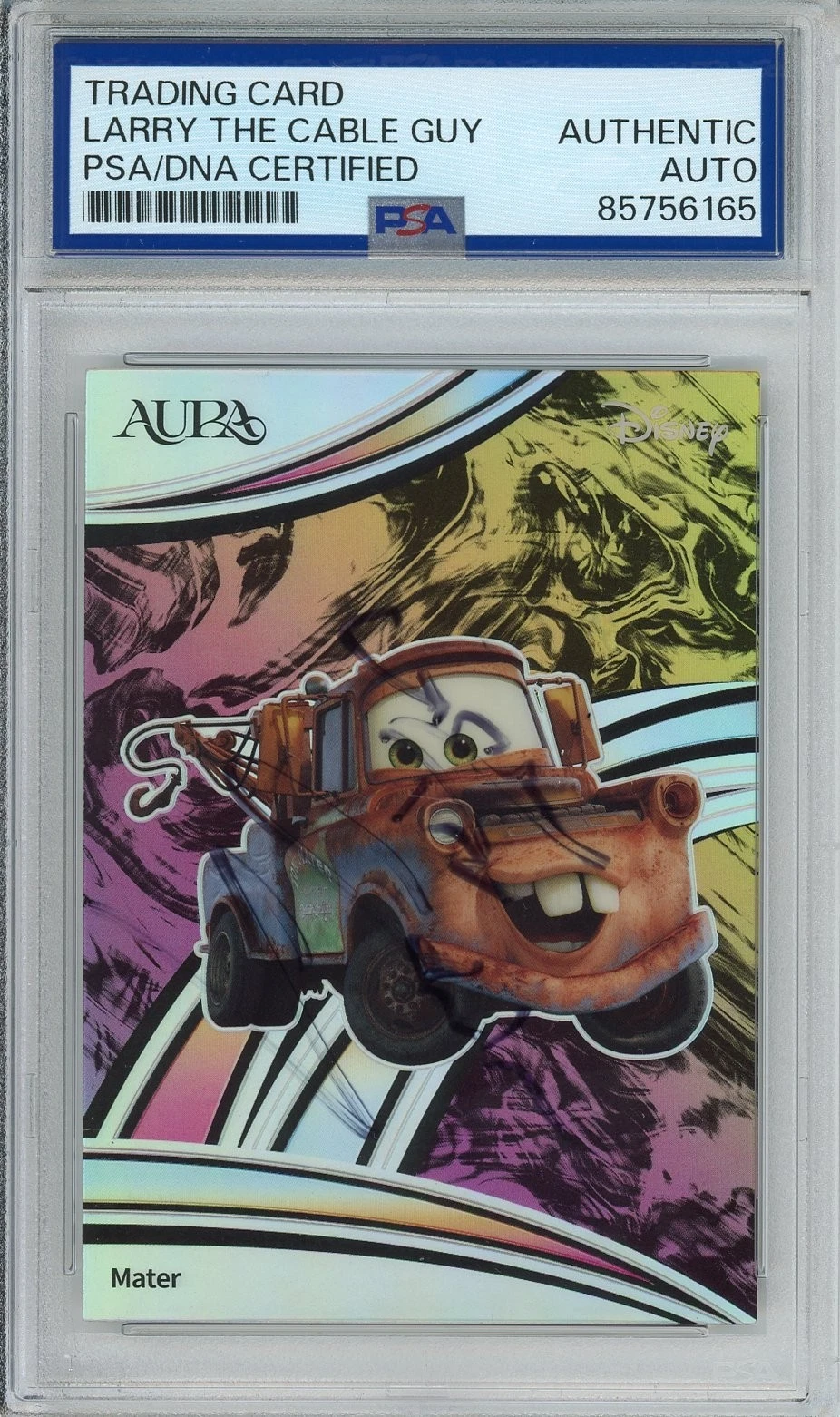 2023 KAKAWOW SILVER REF AURA DISNEY MATER SIGNED LARRY THE CABLE GUY PSA DNA COA