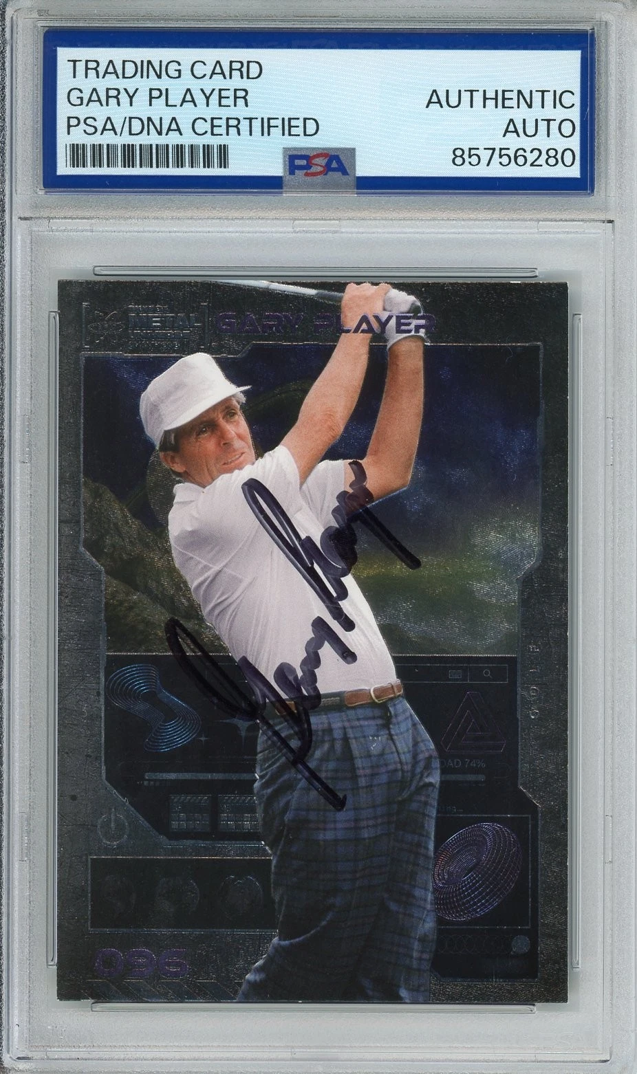 2023 SKYBOX METAL UNIVERSE GOLF GARY PLAYER SIGNED CARD PSA DNA COA AUTOGRAPH