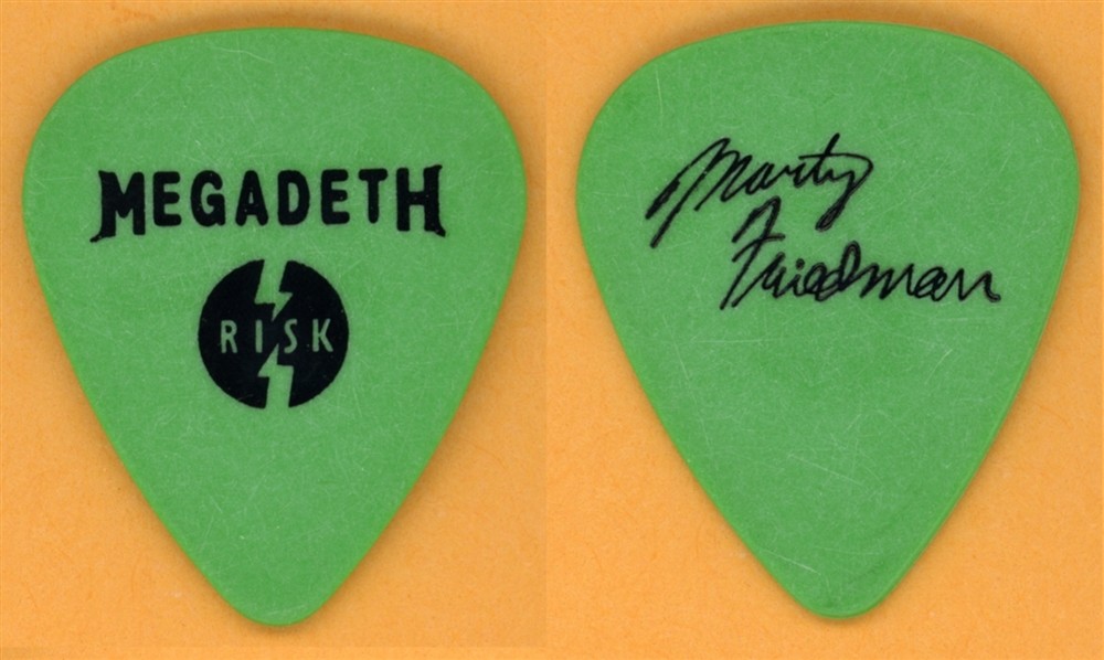 Megadeth Marty Friedman Vintage Guitar Pick - 1999 Risk Tour