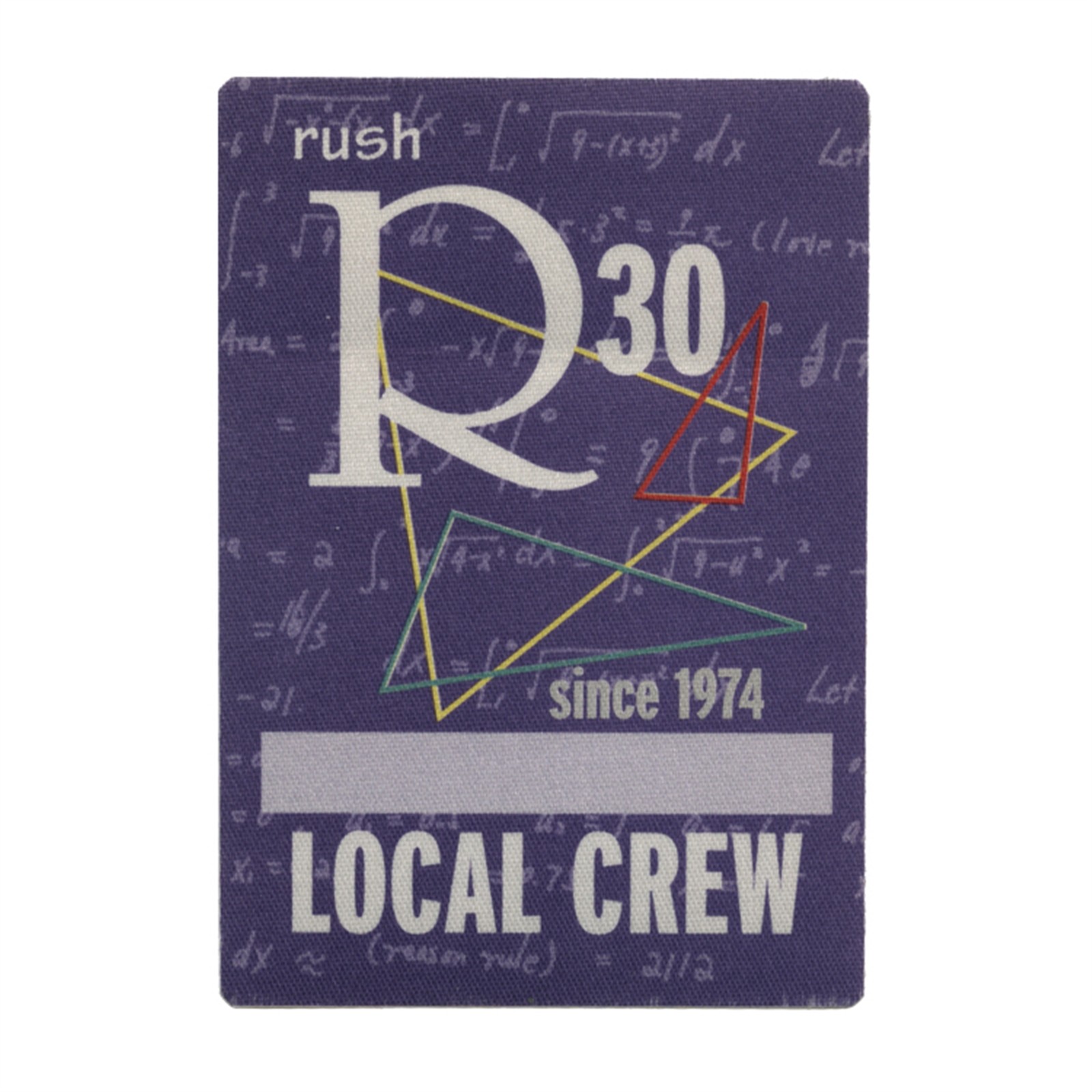 Rush 2004 30th Anniversary Concert Tour Local Crew Backstage Pass