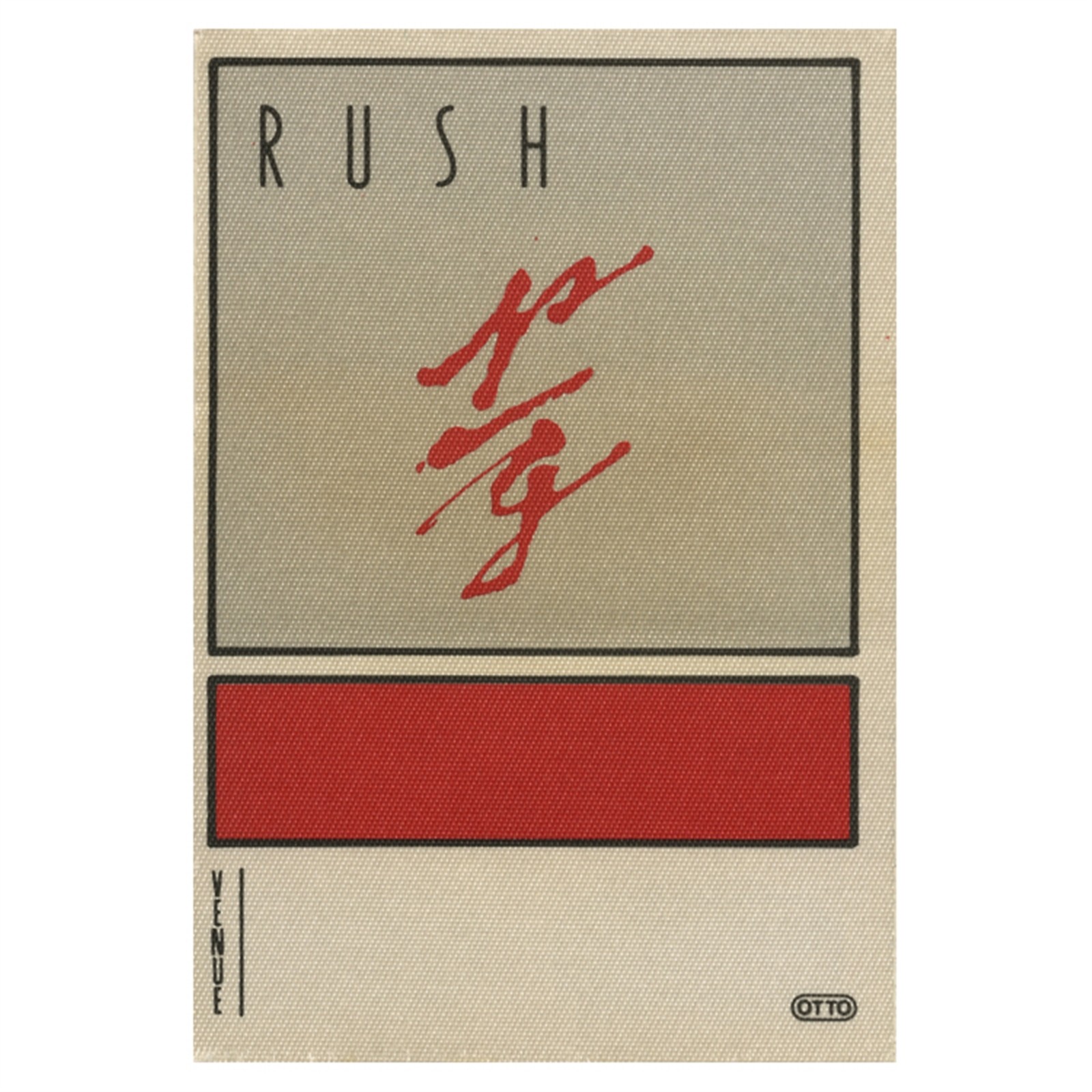Rush 1984 Grace Under Pressure Concert Tour Backstage Pass