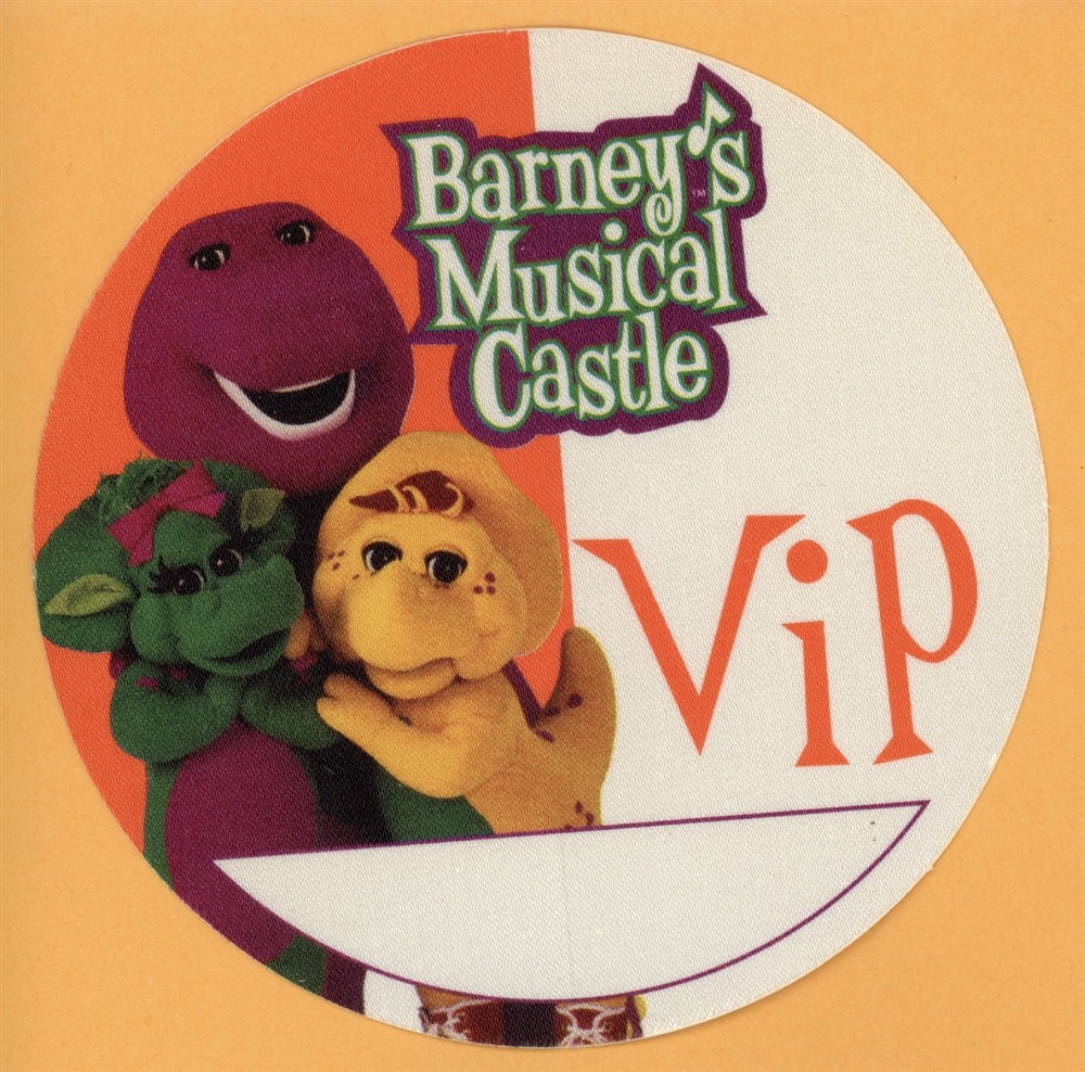Barney's Musical Castle 1999 Concert Tour VIP Backstage Pass