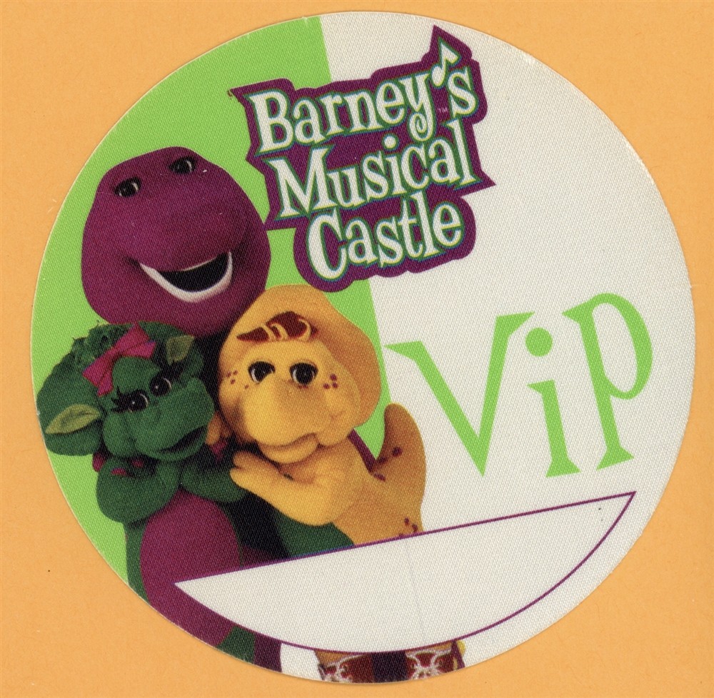 Barney's Musical Castle 1999 Concert Tour VIP Backstage Pass