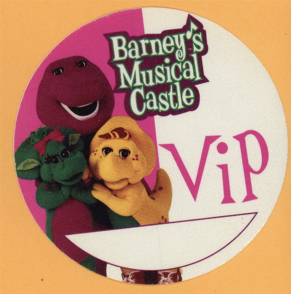 Barney's Musical Castle 1999 Concert Tour VIP Backstage Pass