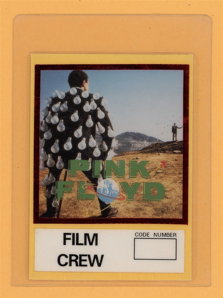 Pink Floyd 1989 Another Lapse Tour Crew Laminated Backstage Pass