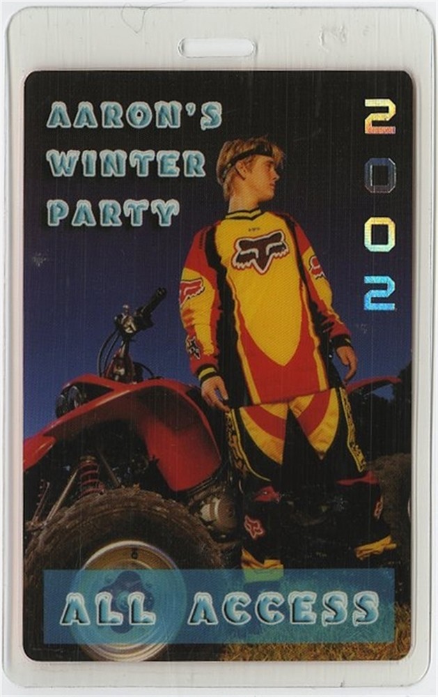 Aaron Carter 2002 Concert Laminated Backstage Pass Winter Party Tour