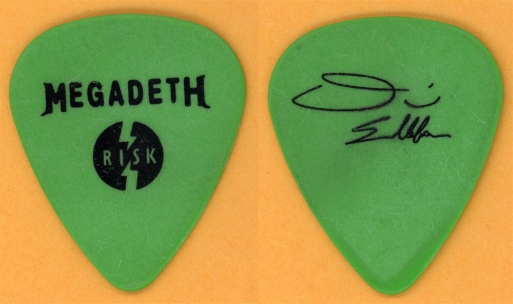 Megadeth Dave Ellefson Vintage Guitar Pick - 1999 Risk Tour