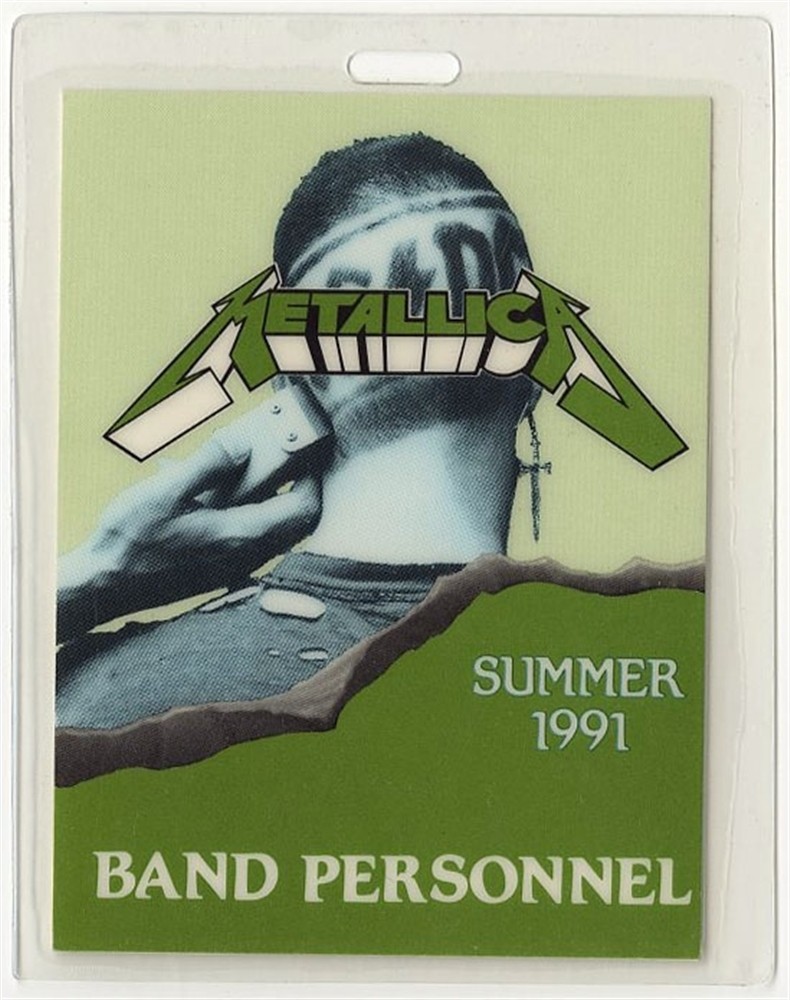 AC/DC 1991 Razors Edge Tour w/ Metallica Concert Tour Laminated Backstage Pass