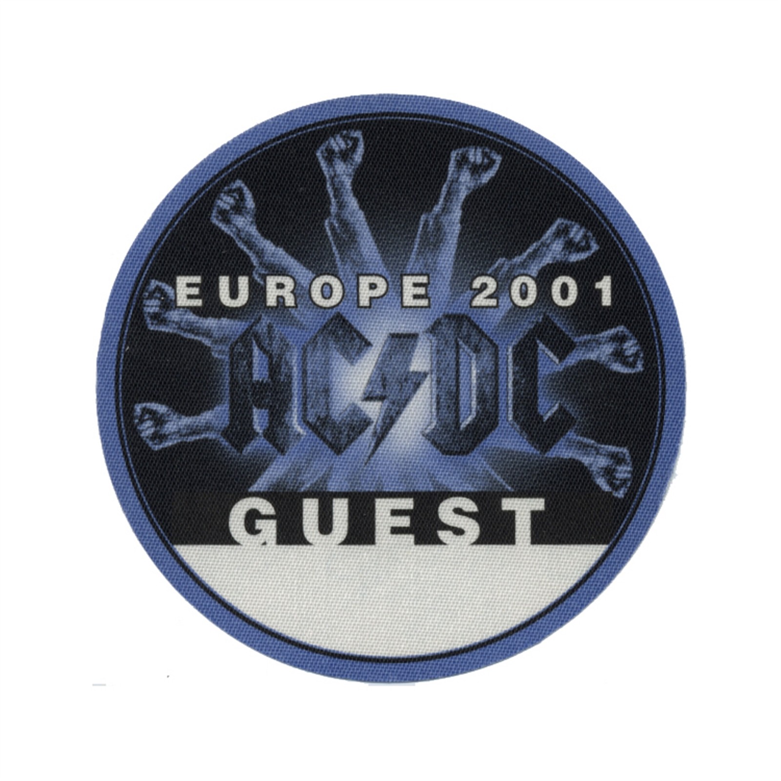 AC/DC 2001 Stiff Upper Lip Concert Tour Guest Backstage Pass - EU