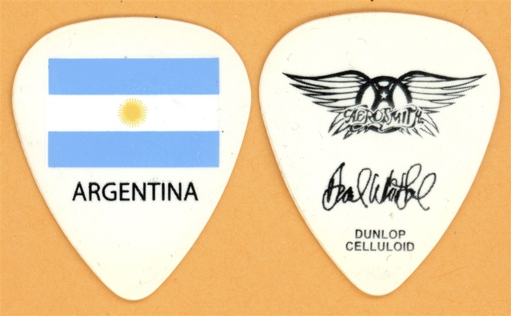Aerosmith Brad Whitford Vintage Guitar Pick - 2011 Argentina Tour