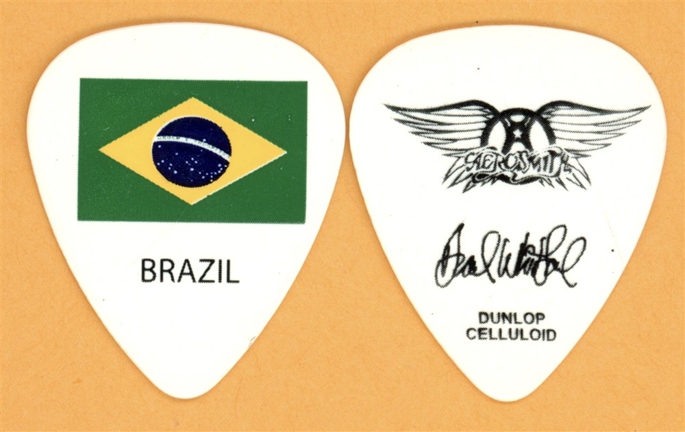 Aerosmith Brad Whitford Vintage Guitar Pick - 2011 Brazil Tour