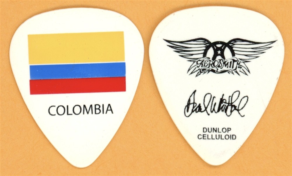 Aerosmith Brad Whitford Vintage Guitar Pick - 2011 Colombia South America Tour