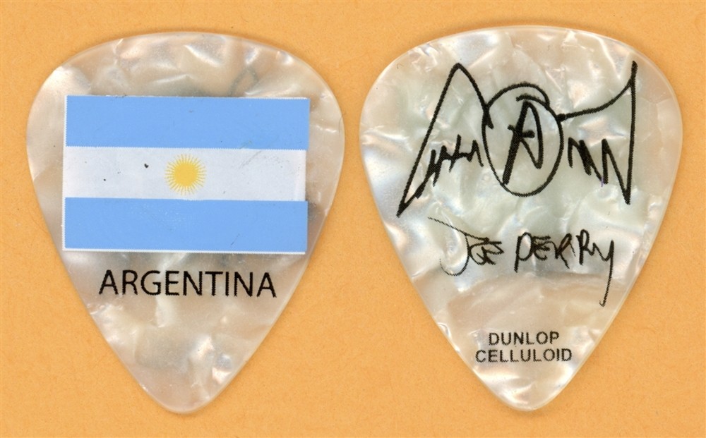 Aerosmith Joe Perry Vintage Guitar Pick - 2011 Argentina South America Tour