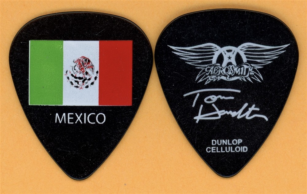Aerosmith Tom Hamilton Vintage Guitar Pick - 2011 Mexico Tour