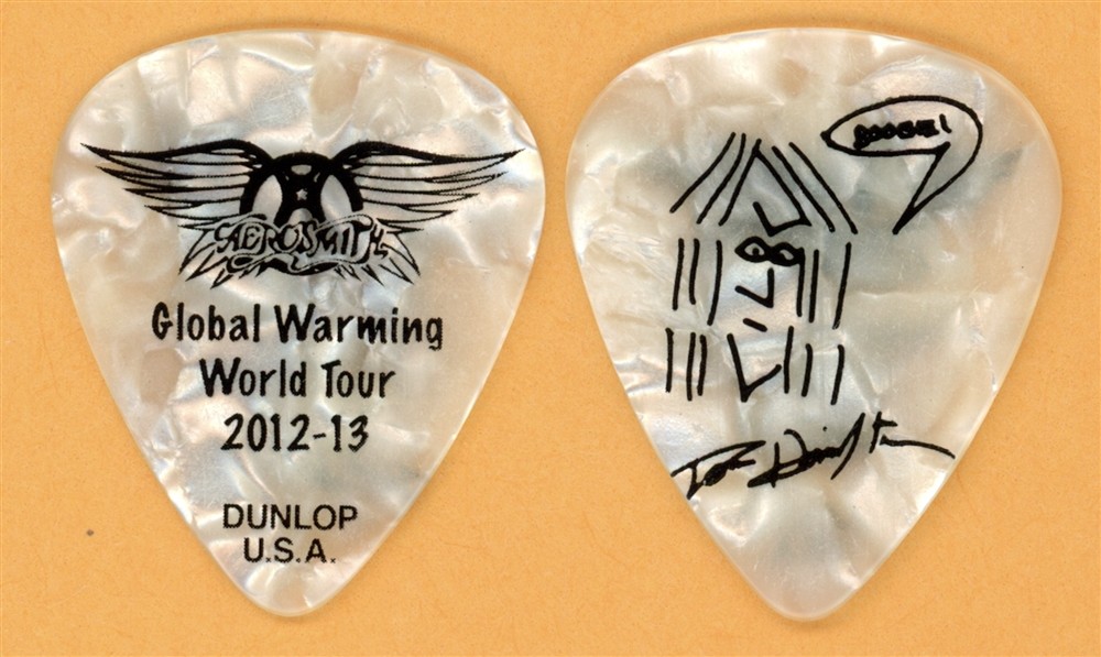 Aerosmith Tom Hamilton Vintage Guitar Pick - 2012 Global Warming Tour