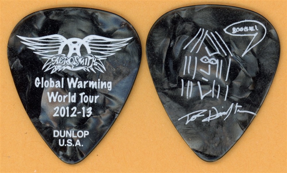 Aerosmith Tom Hamilton Vintage Guitar Pick - 2012 Gobal Warming Tour